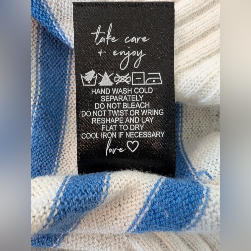 Nic+Zoe Striped Up Supersoft Sweater Blue White Stripes NWT Size 2X - Picture 7 of 11